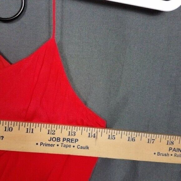 Madewell Size 00 Red Silk Starview Sleeveless Cami Dress W/Pockets - Picture 6 of 12